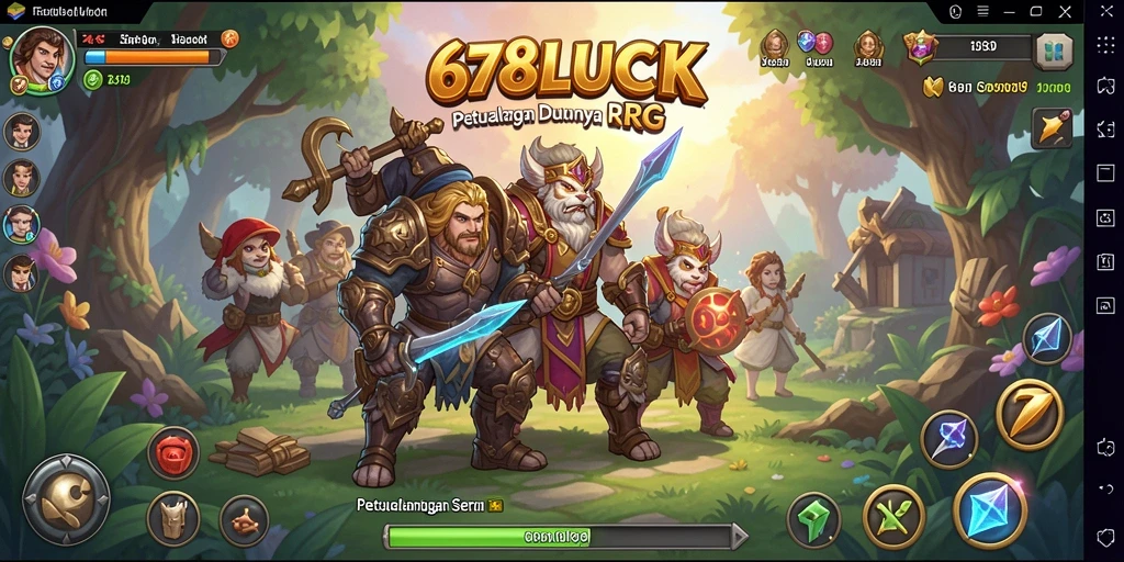 Screenshot permainan 678LUCK menampilkan aksi seru dalam seluk-beluk RPG.