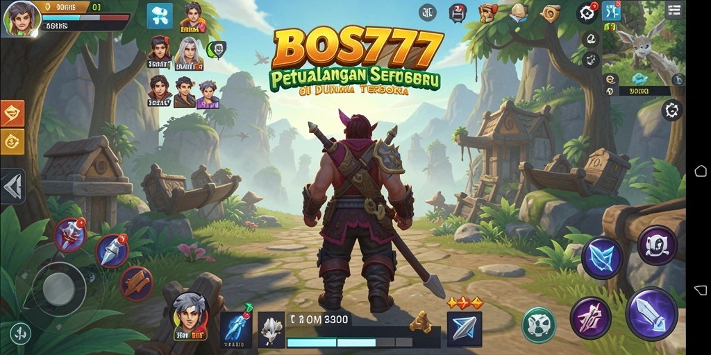 Tampilan gameplay seru di dunia terbuka BOS777.