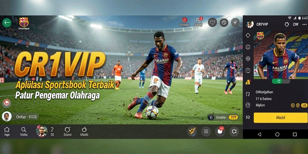 Tampilan utama <strong>CR7VIP</strong> menampilkan opsi taruhan olahraga secara langsung.