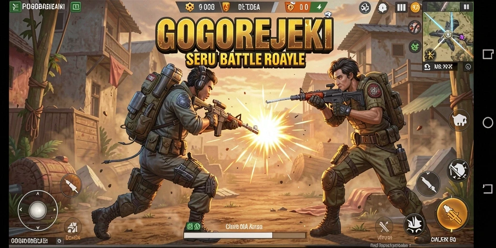 Gameplay seru dan intens di arena Battle Royale GOGOREJEKI.