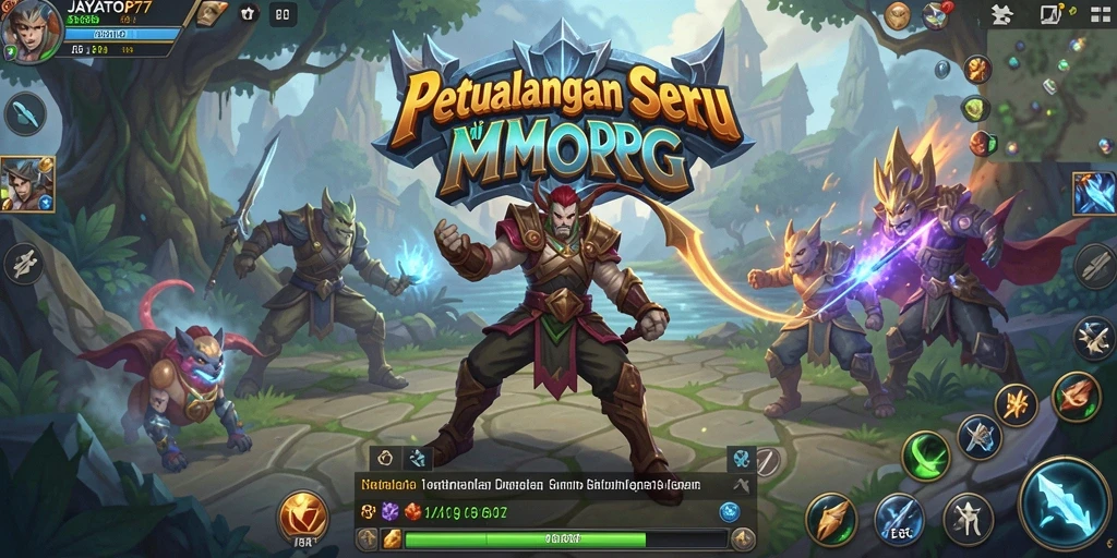 Tangkapan layar gameplay <strong>JAYATOP77</strong> menunjukkan pertarungan seru dan grafis yang menakjubkan.