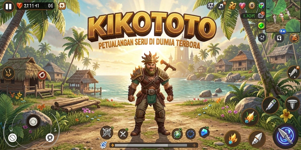 Tampilan gameplay open world KIKOTOTO yang menakjubkan.
