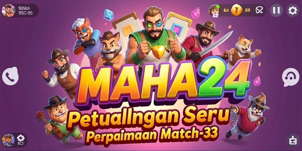 Gameplay seru MAHA24 yang penuh warna dan tantangan match-3.