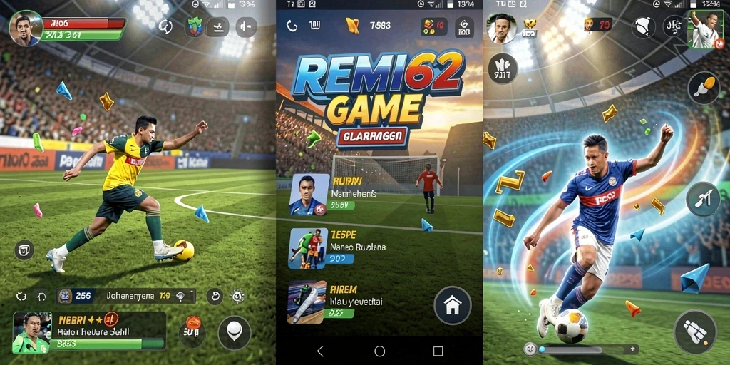 Tampilan gameplay yang menarik dalam REMI62 dengan aksi olahraga intens.