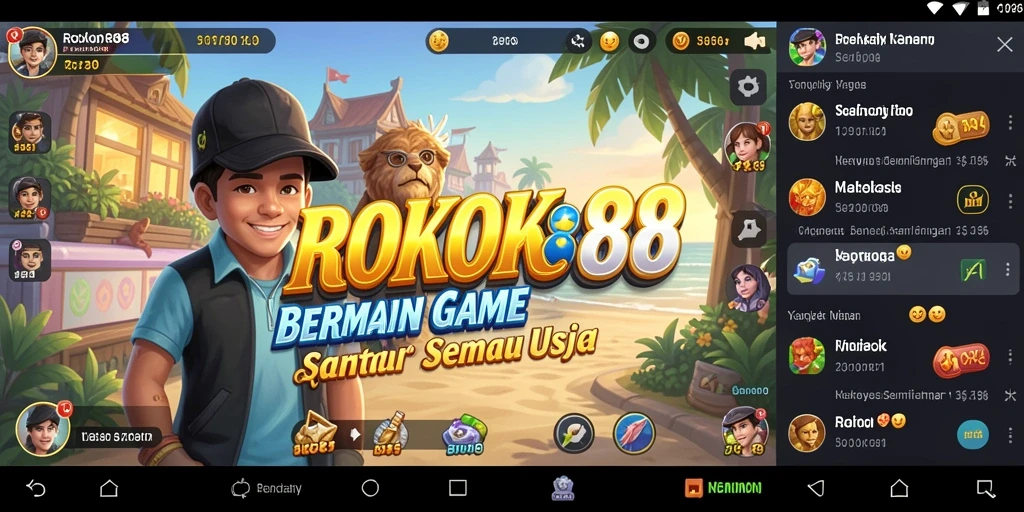Gameplay seru dalam ROKOK88 yang penuh warna.