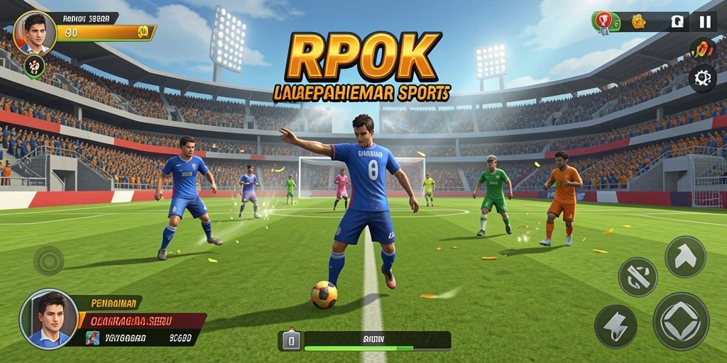 Gameplay RPOK yang seru dan penuh aksi olahraga.
