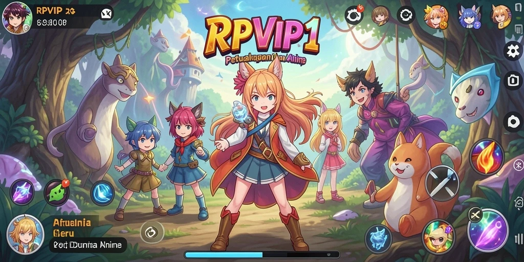 Tampilan gameplay RPVIP1 dengan karakter Anime yang menawan.