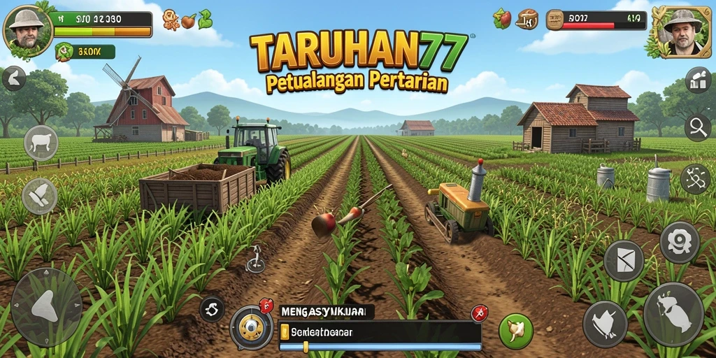 Tampilan menarik dari gameplay TARUHAN77 yang menggambarkan keseruan pertanian.
