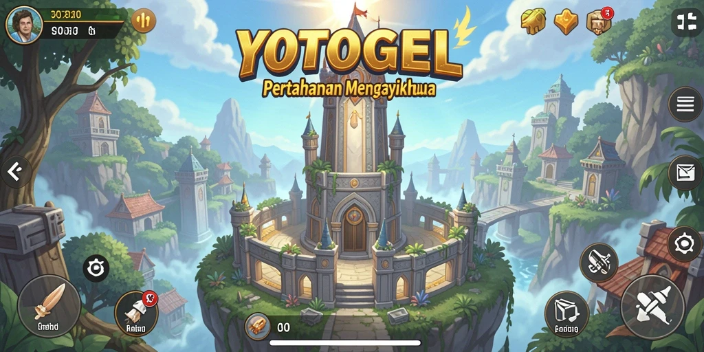 Tangkapan layar YOTOGEL yang menampilkan aksi menara pertahanan.